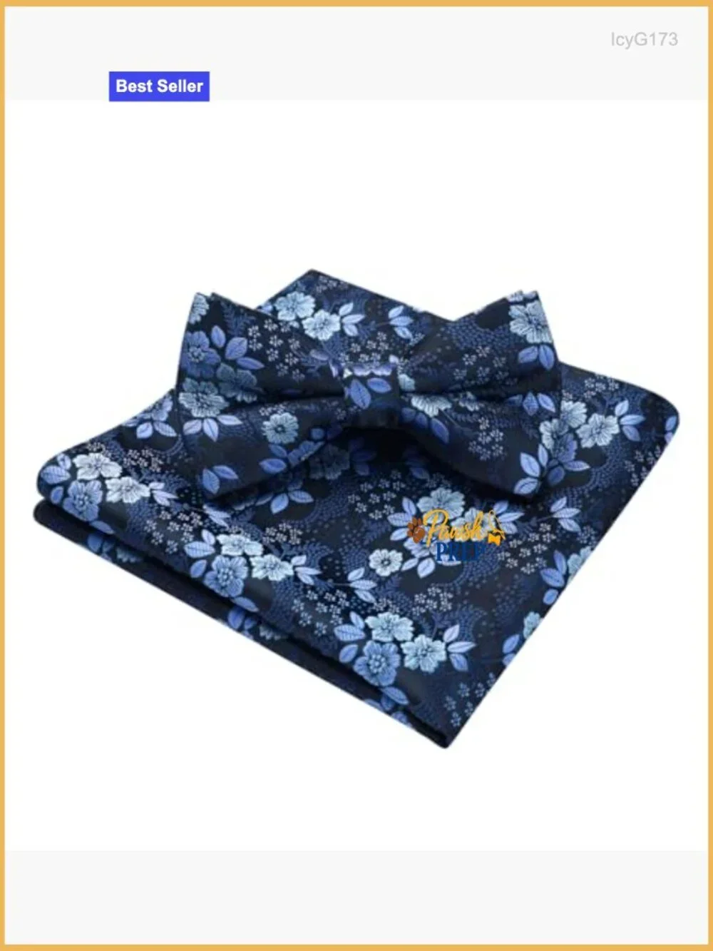 Pre-Tied Bow Tie Pocket Square Set Formal Wedding Party Accessory
